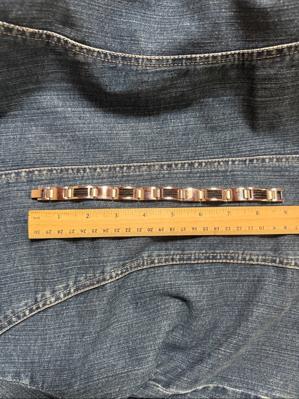 Silver & Black Link Bracelet